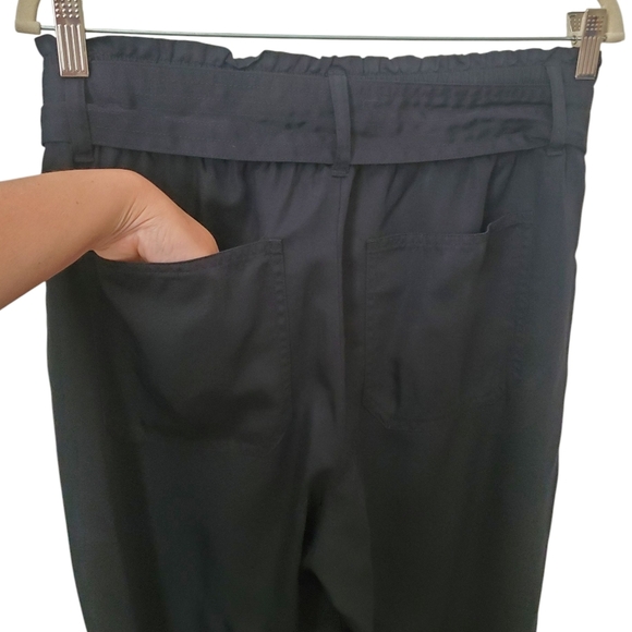 Abercrombie & Fitch Paperbag Waist Joggers Pants Lightweight Black M - Picture 7 of 12